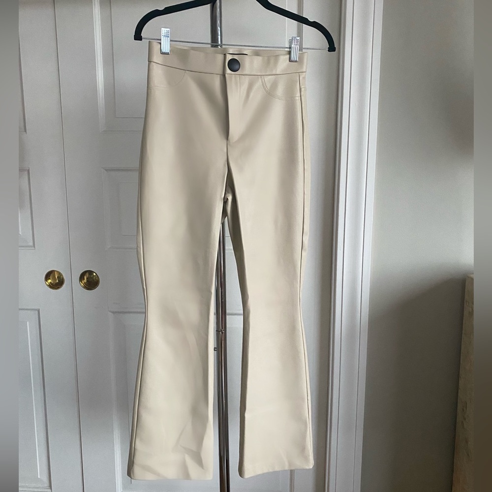 Zara cropped faux leather pants